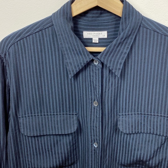 Equipment Signature Stripe Button Down Shirt - Picture 9 of 16